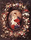 The Virgin and Child in a Garland of Flower by Peter Paul Rubens